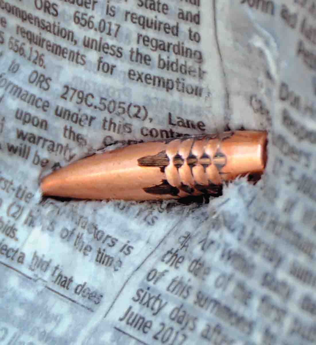 It is common for bullets to tumble at low velocity, and they are sometimes recovered sideways to the line of bullet travel.